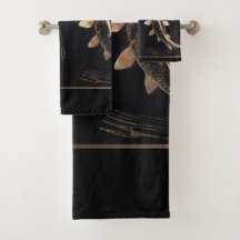 Sculptured Copper Metal Koi Swirl