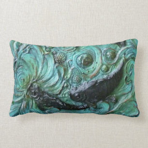 Sculptured Koi Fish Pond Pillow by Sharles