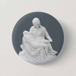 Sculptured Pieta 2 Inch Round Button