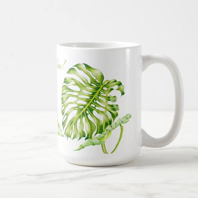 Sculptures feuillues sur une Mug classique (Droite)