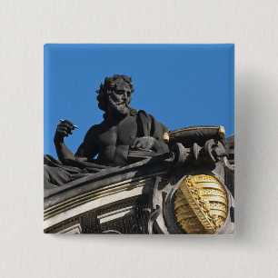 Sculptures on the Royal Art Academy, Dresden 2 Inch Square Button