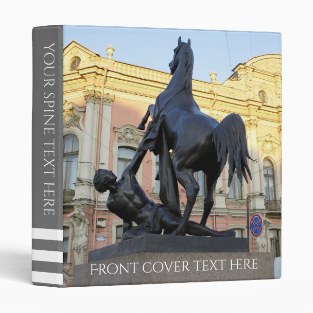 Sculptures the Anichkov bridge in St. Petersburg Binder (Front/Spine)