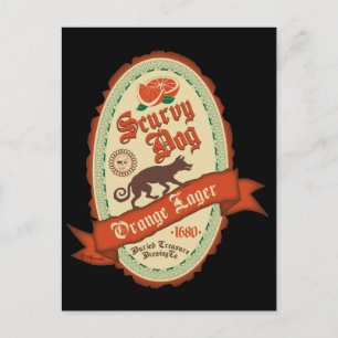 Scurvy Dog Orange Lager Postcard