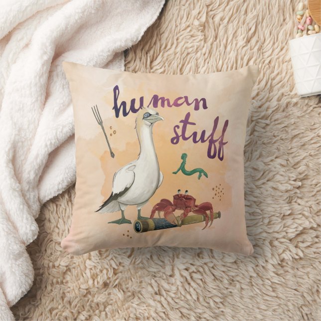Scuttle’s Human Stuff Throw Pillow (Blanket)