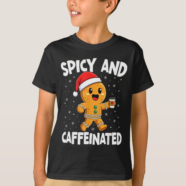 Scy And Caffeinated Coffee Women Gingerbread Chris T-Shirt (Front)