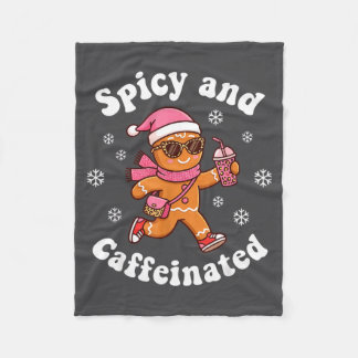 Scy And Caffeinated Cozy Nk Gingerbread Holding Co Fleece Blanket
