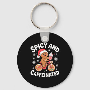 Scy And Caffeinated Gingerbread Funny Coffee Chris Keychain