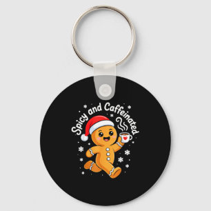 Scy And Caffeinated Shirt Men Women Gingerbread Ch Keychain