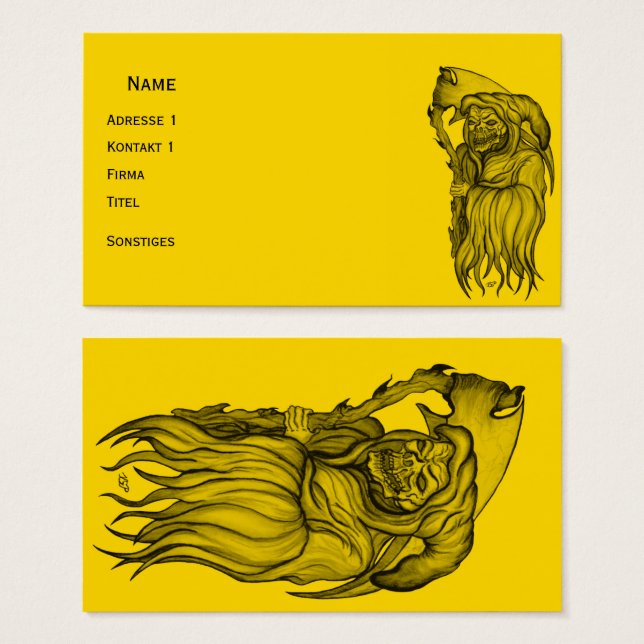 Scythe man - The Death , Grim reaper (Front & Back)