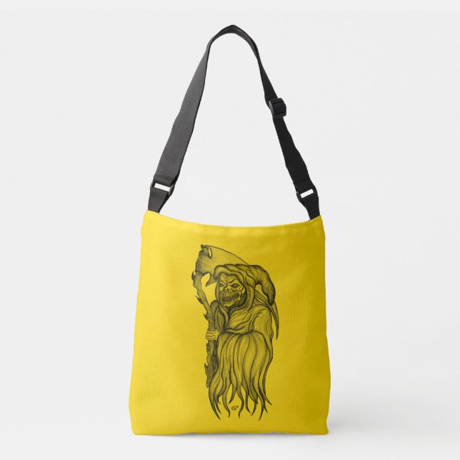 Scythe man - The Death , Grim reaper Crossbody Bag (Front)