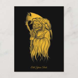 Scythe man - The Death , Grim reaper Postcard