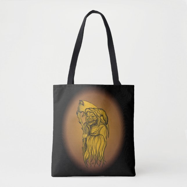 Scythe man - The Death , Grim reaper Tote Bag (Front)