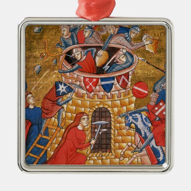 Scythian women besieging their enemies metal ornament (Front)