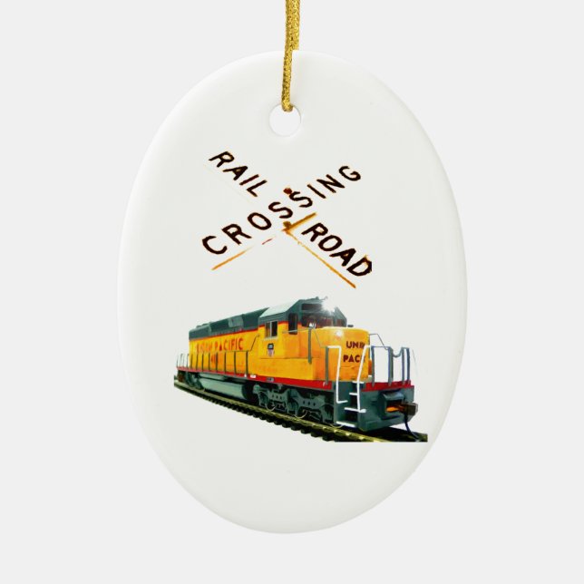 SD-40 Crossing Ceramic Ornament (Front)