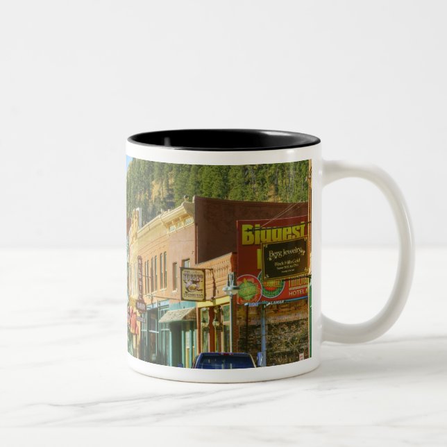 SD, Deadwood, Historic Gold Mining town Two-Tone Coffee Mug (Right)