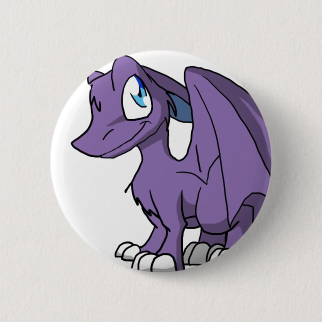 SD Furry Dragon - Unlimited Colours 2 Inch Round Button (Front)