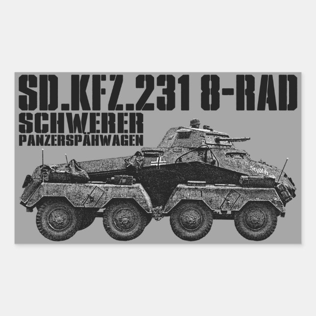 Sd.Kfz. 231 (8-Rad) Sticker (Front)