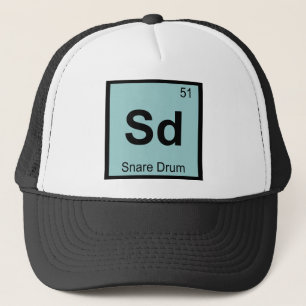 Sd - Snare Drum Chemistry Periodic Table Symbol Trucker Hat