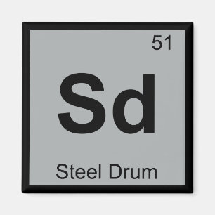 Sd - Steel Drum Music Chemistry Periodic Table Magnet