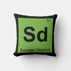 Sd - Sunset District San Francisco Chemistry Throw Pillow