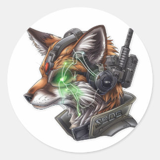SDBD6 Tech Fox Classic Round Sticker