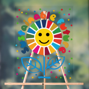 SDG Executive Desk Sign- ESG Office Motivator Acrylic Sign