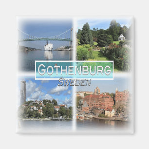 SE0025 Europe, Sweden, Gothenburg, Fridge Magnet
