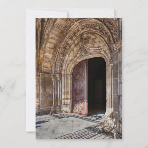 Se de Braga Cathedral Portal. Braga, Portugal. Thank You Card