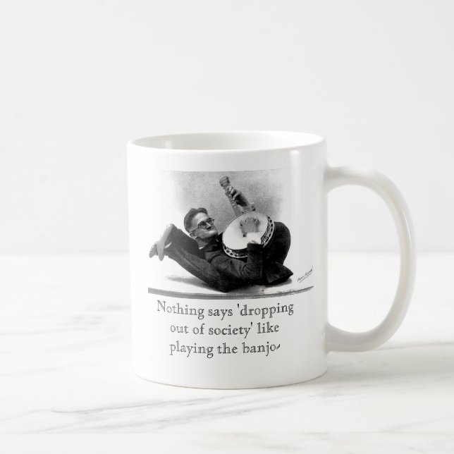 "se laissant tomber tasse hors de société" (Droite)