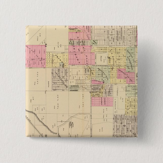 SE Omaha, Nebraska 2 Inch Square Button (Front)