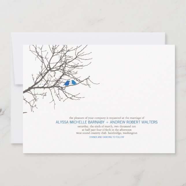 Se reposer dans un faire-part de mariage d'arbre (Devant)