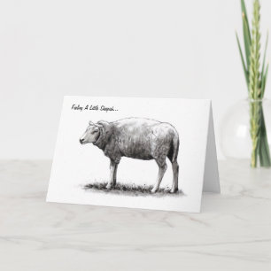 Se sentir timide : Moutons au crayon : Carte