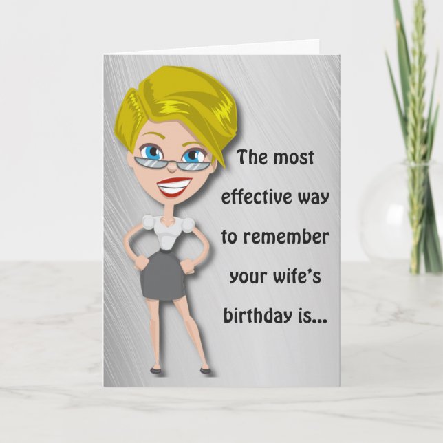 Se souvenir de l'anniversaire de sa femme, carte d (Devant)