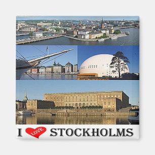 SE - Sweden - Stockholm - I Love - Collage Magnet