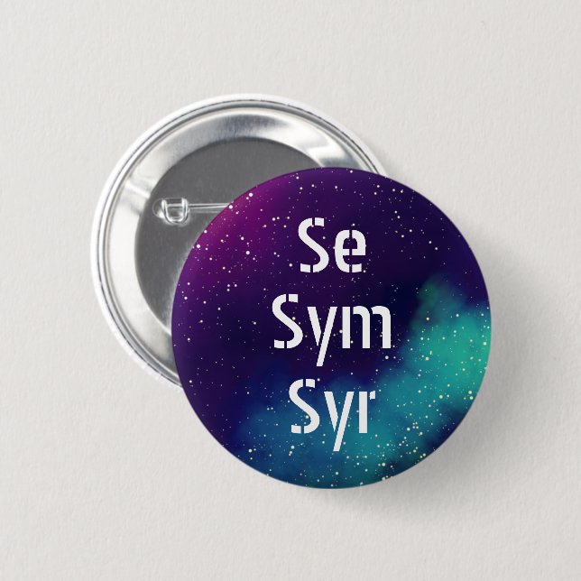 Se/Sym/Syr Customizable Galaxy Pronoun 2 Inch Round Button (Front & Back)