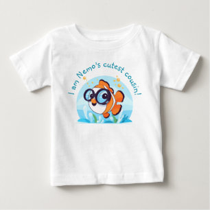 Sea Adventure Cute Clownfish with Sunglasses Baby T-Shirt