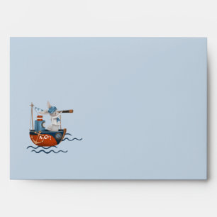 "Sea Adventures" Boy Baby Shower Nautical Envelope