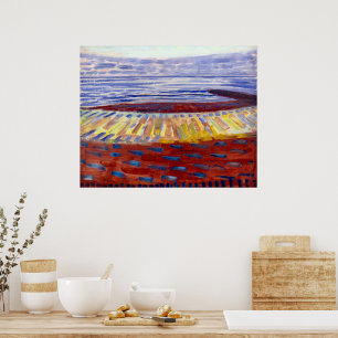 Sea After Sunset Piet Mondrian Poster