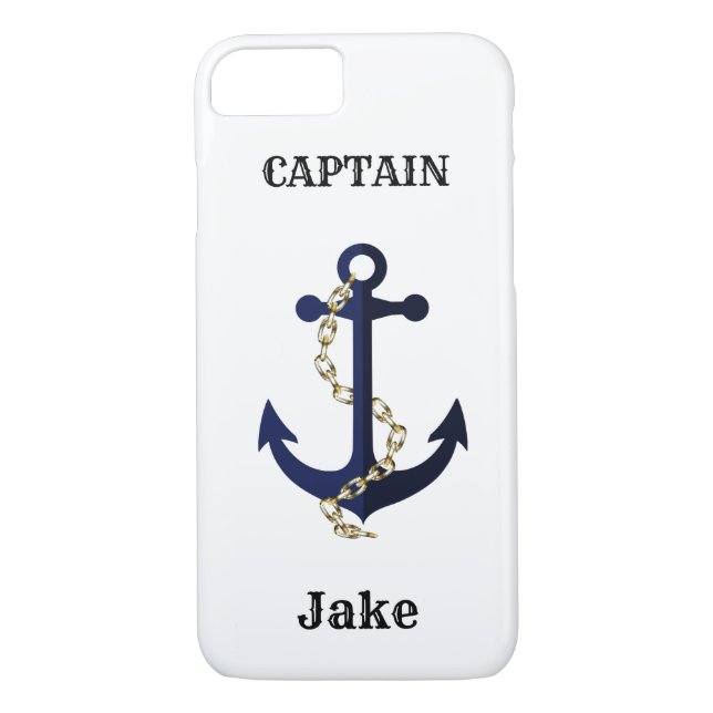 Sea anchor, chain, personalized Case-Mate iPhone case (Back)