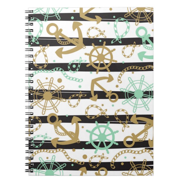 Sea Anchor Pattern Notebook (Front)