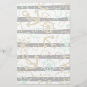 Sea Anchor Pattern Stationery