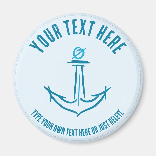 Sea anchor. Sailor Gift Template Magnet (Front)