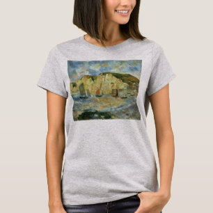 Sea and Cliffs by Pierre Renoir, Vintage Fine Art T-Shirt