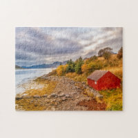Sea and Mountain Views in Lofoten Nordland Norway