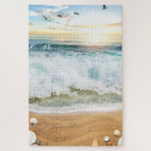 SEA AND SANDY BEACH JIGSAW PUZZLE
