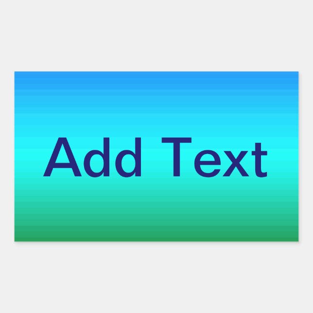 Sea and Sky Blue and Green Gradient Sticker (Front)