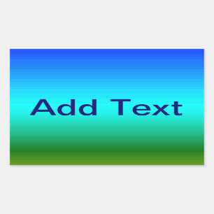 Sea and Sky Blue and Green Gradient Sticker
