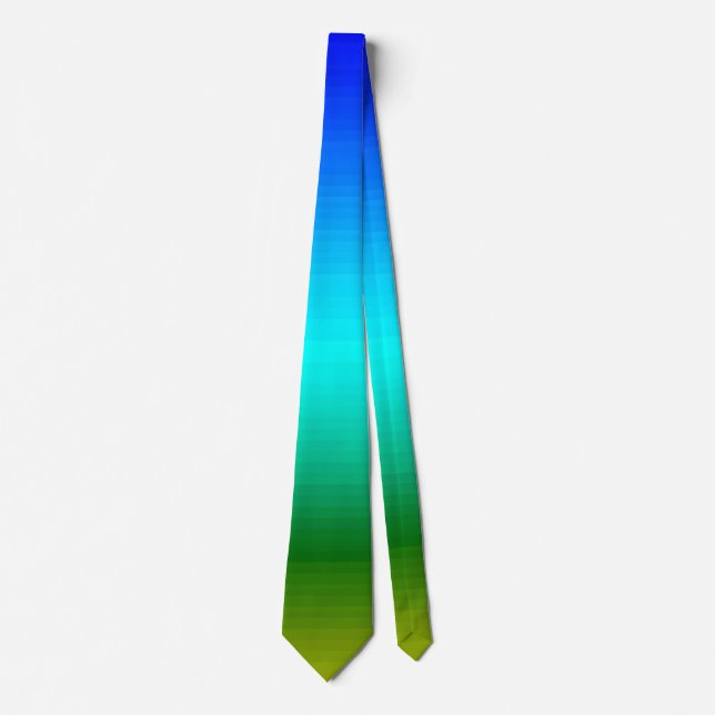 Sea and Sky Blue and Green Gradient Tie (Front)