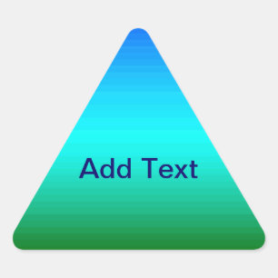 Sea and Sky Blue and Green Gradient Triangle Sticker
