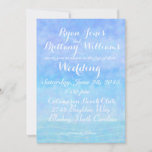 sea and sky II wedding invitation